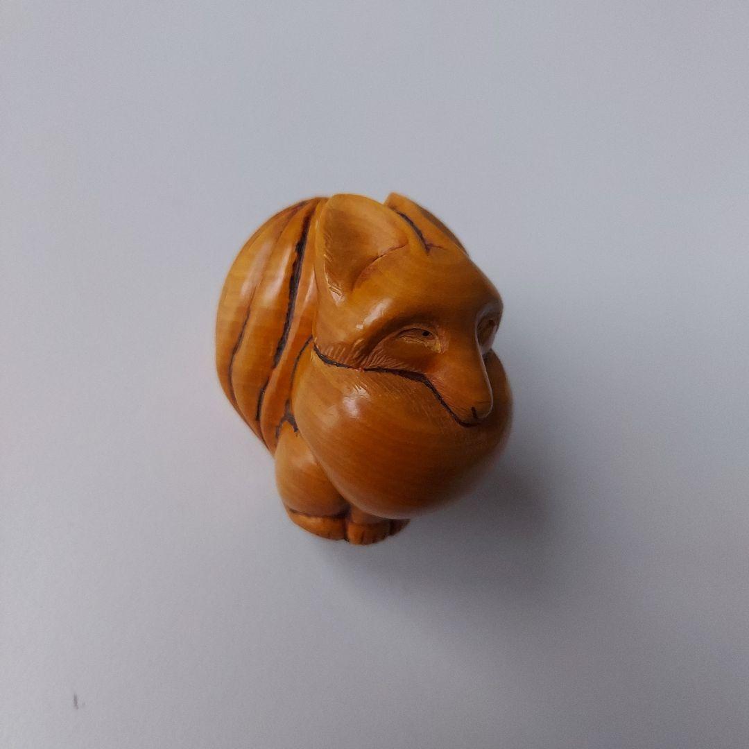 根付　九尾　狐　現代根付