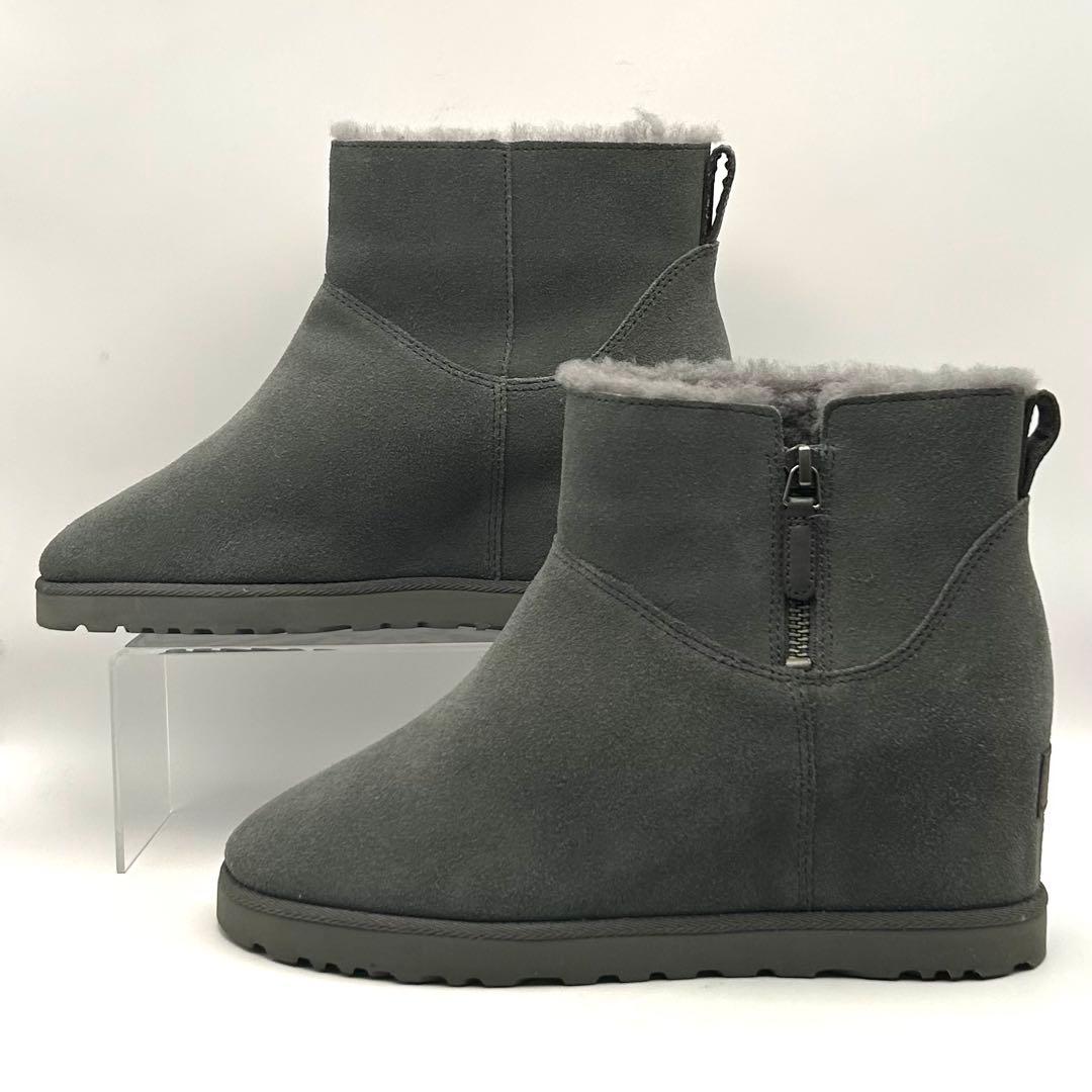 極美品✨ UGG 【25㎝】 クラシックフェムミニ サイドジップ ムートン