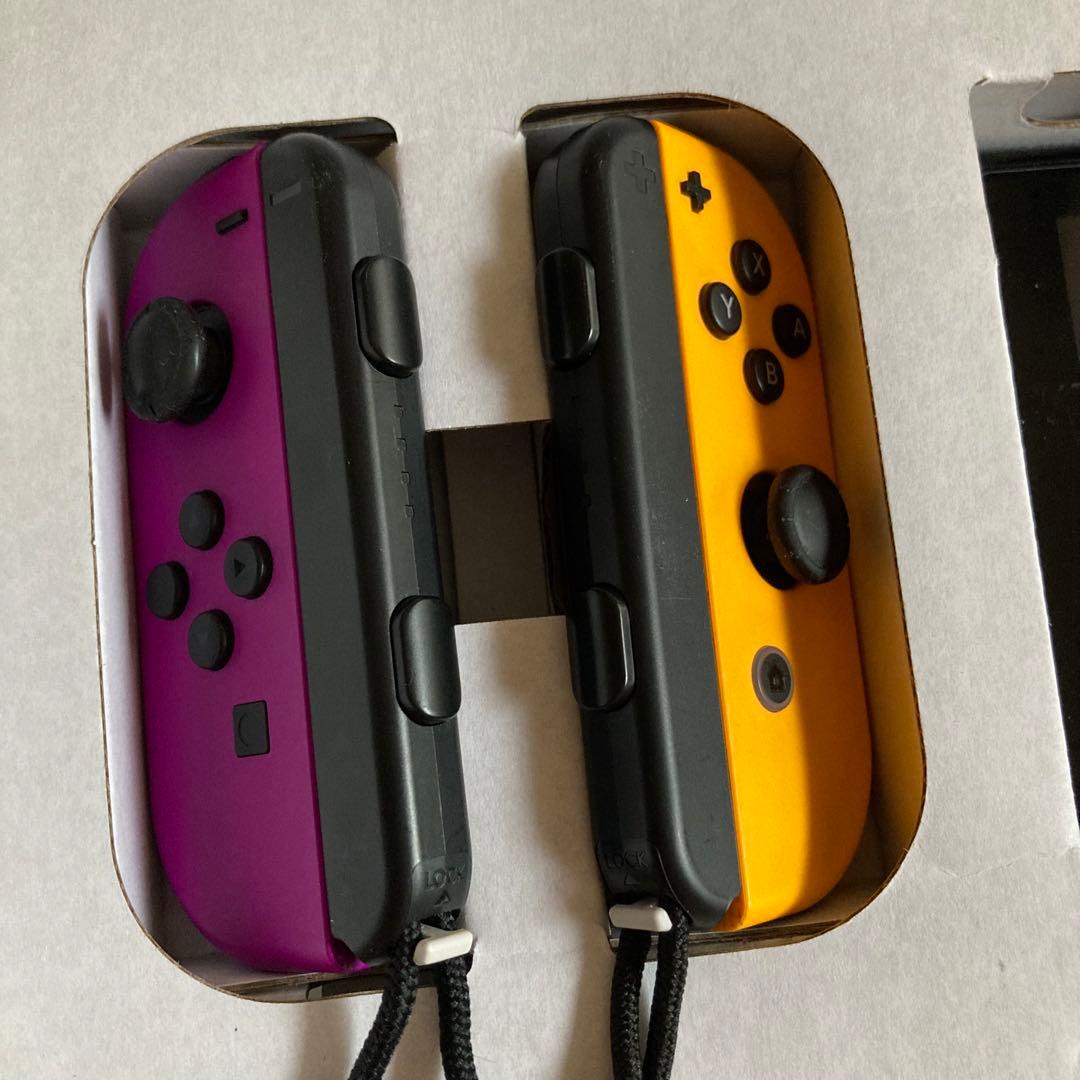 任天堂スイッチSwitch本体×ジョイコンネオンパープルオレンジ送料無料