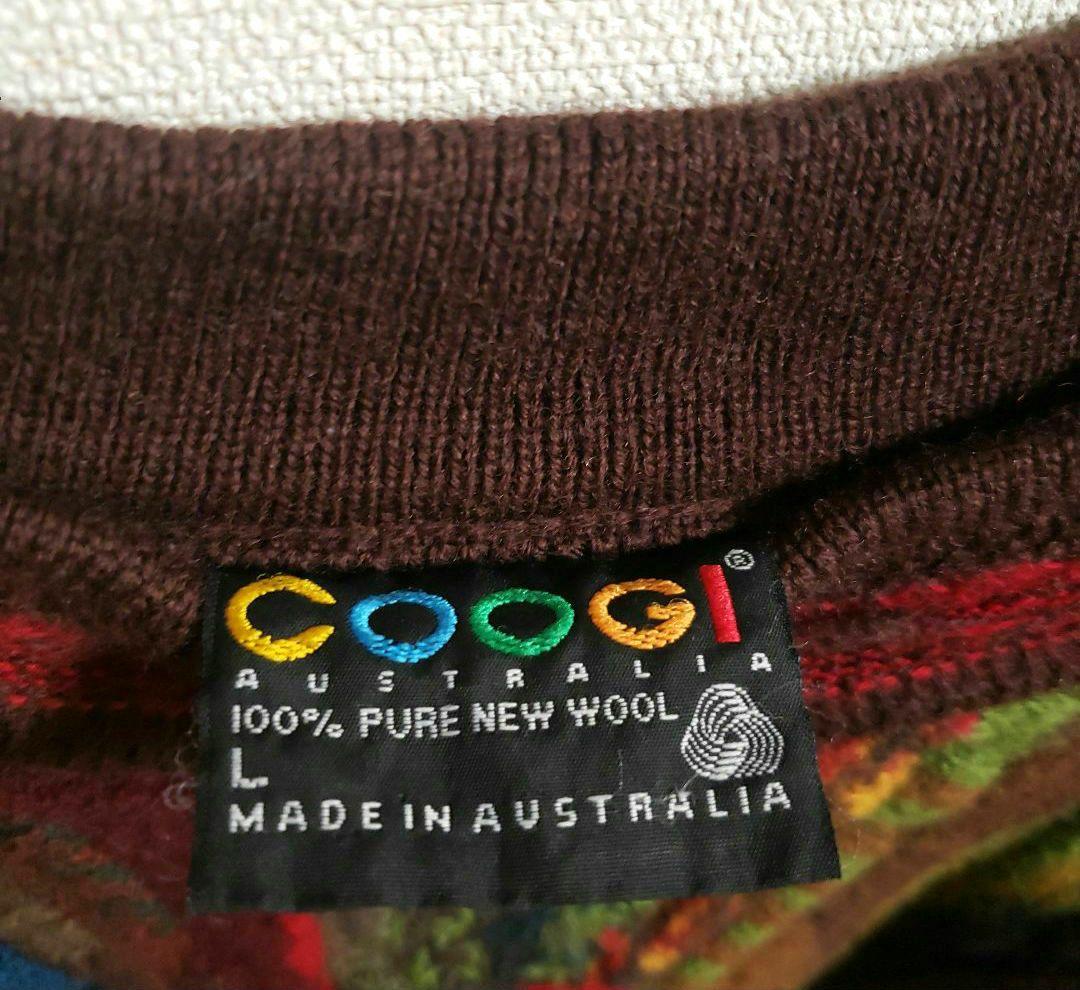 クージー 立体 編込み 3Dニット セーター 総柄 COOGI L