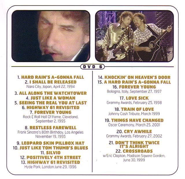 6DVD！Bob Dylan/Genuine Telecasts '63-'02