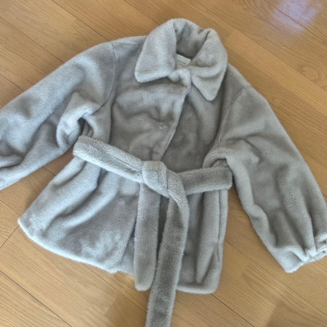 CASA FLINE スタンドカラーリサイクルファーコート