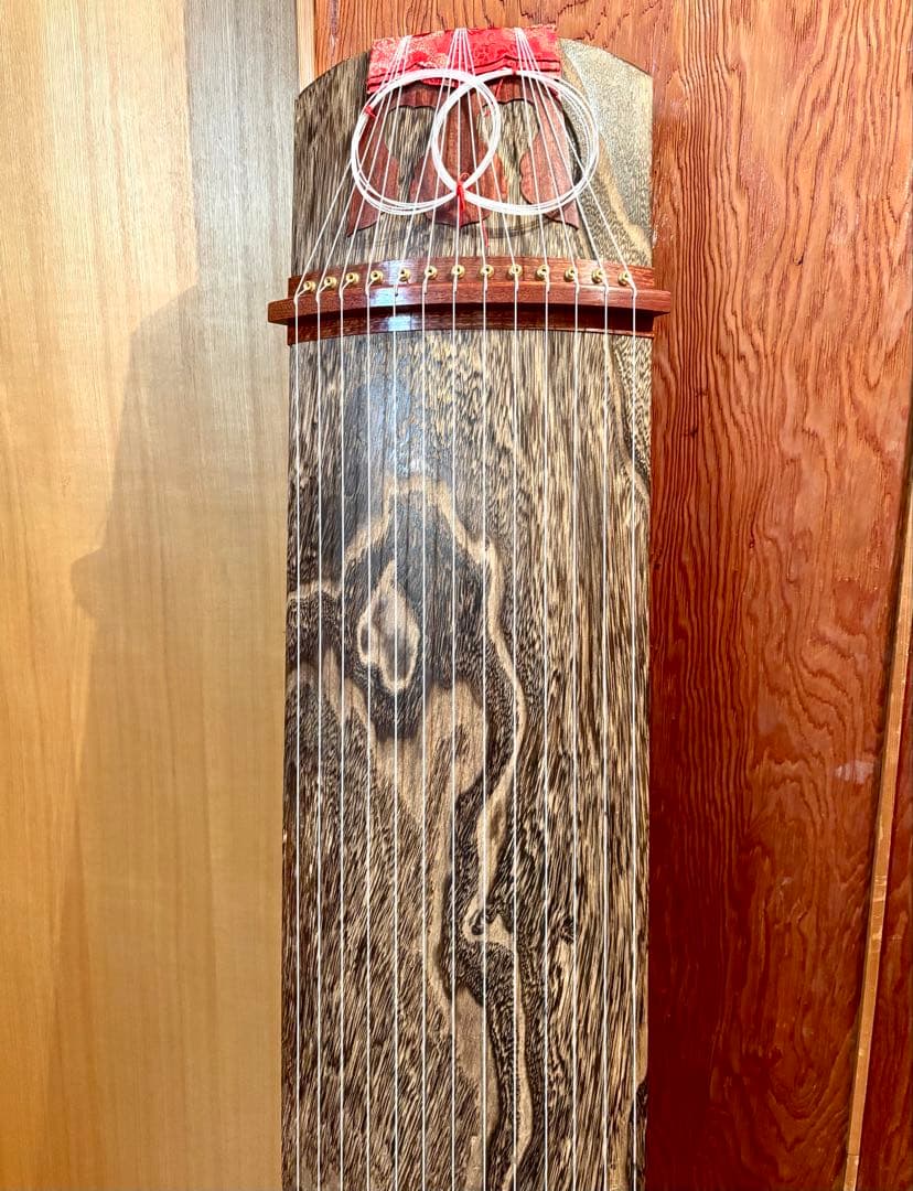 琴(コンパクトサイズ) 13弦 139cm すだれ彫り 琴柱/カバー/ケース