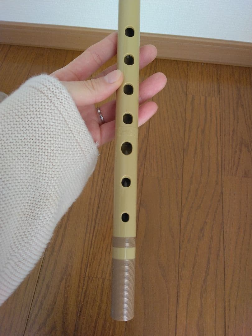 【メル99093】 日音　プラスチック篠笛　7穴　7本調子　10本セット