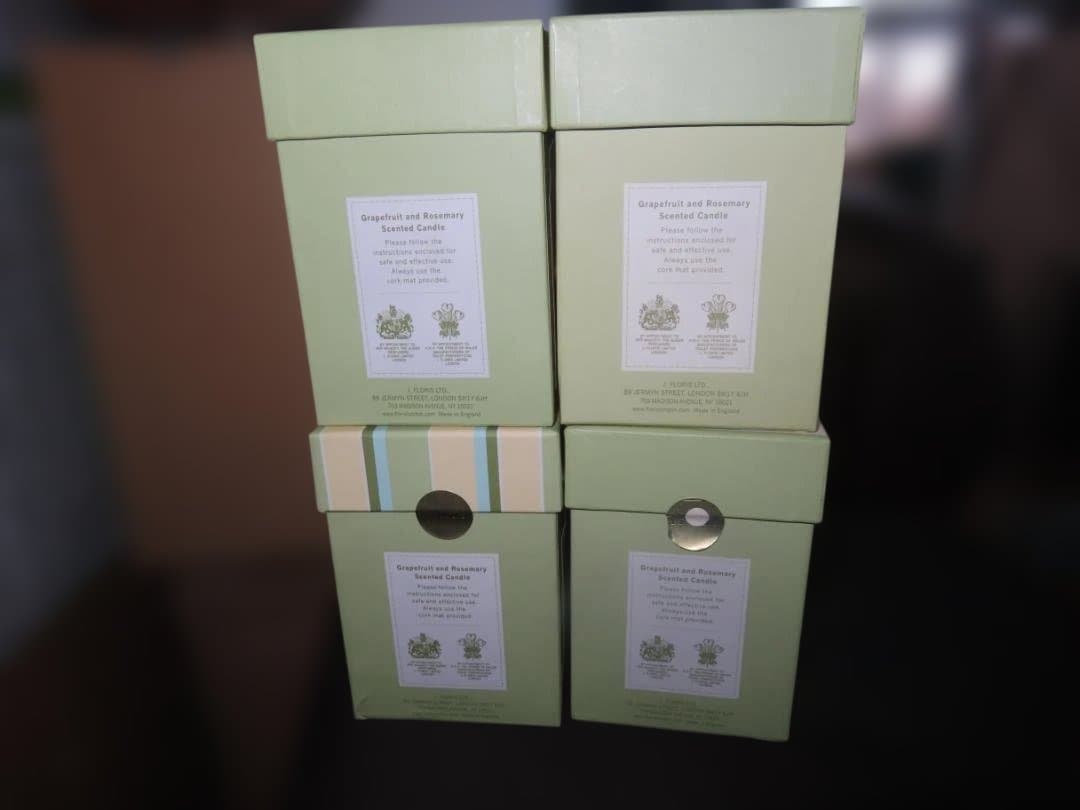 Floris ＦＬセンテッドキャンドル　グレープフルーツ＆ローズマリー　4箱