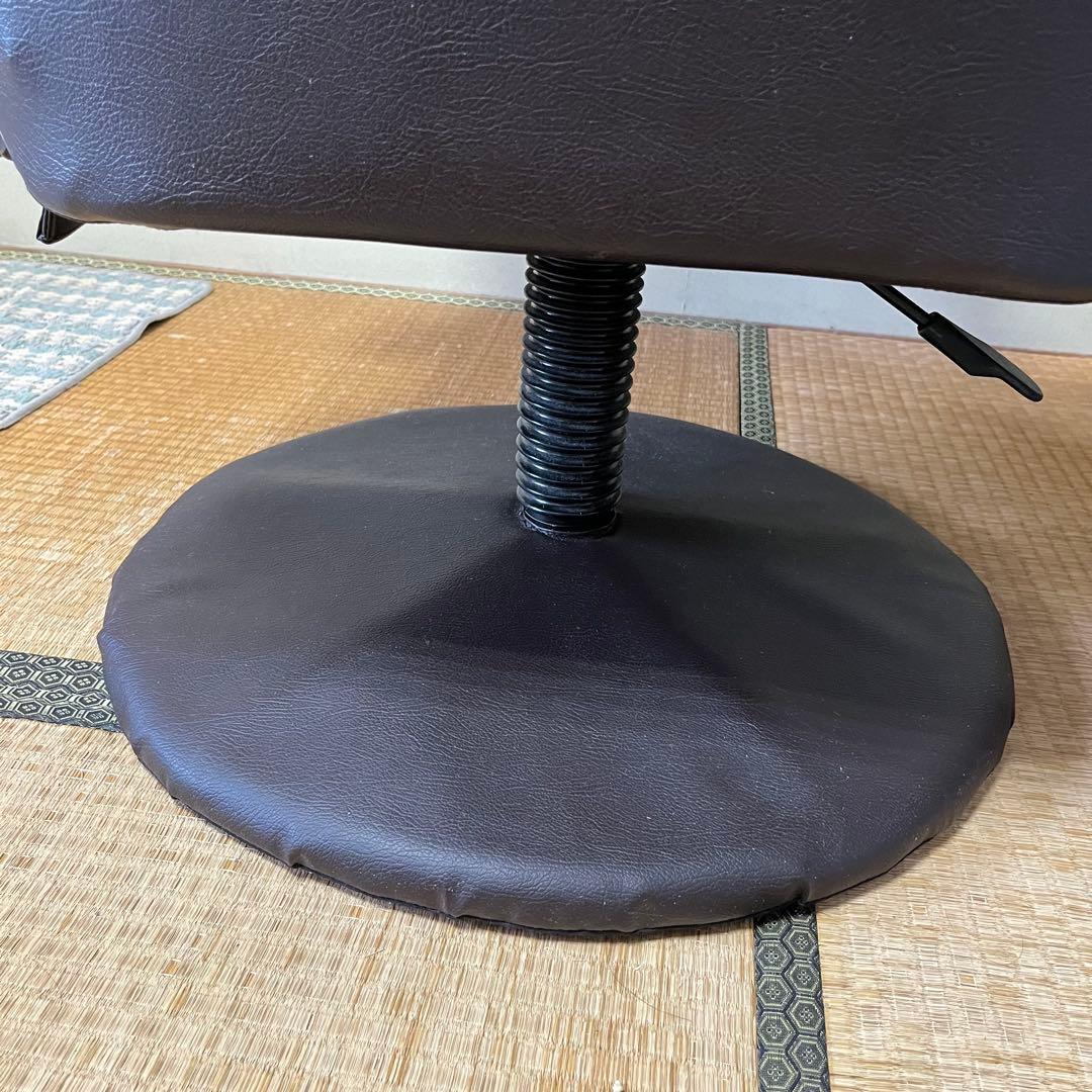 回転式リクライニングチェア　ブラウン