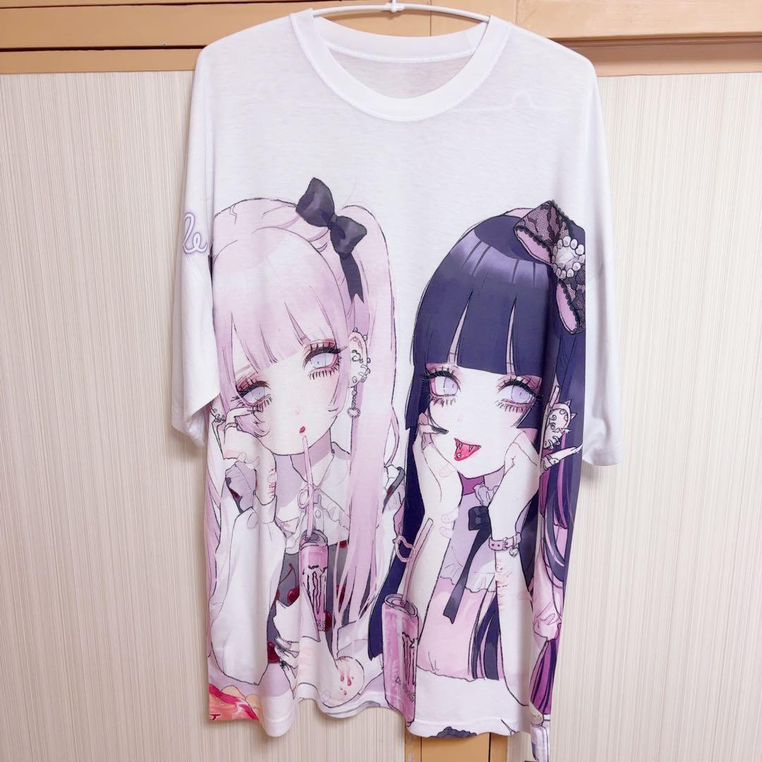 ねぎ negi 地雷ズ フルグラフィックTシャツ XL 量産型 ホス狂 地雷