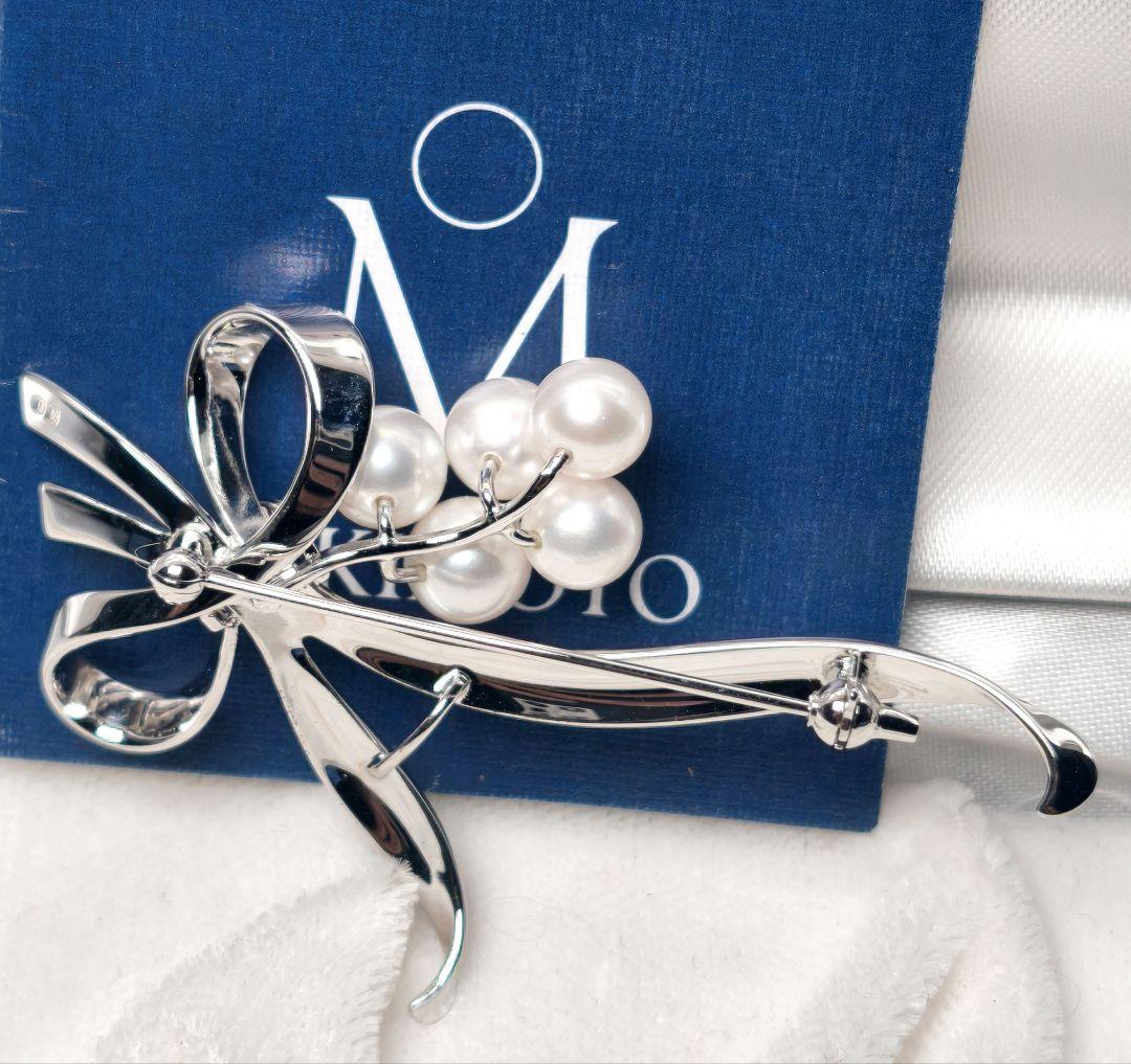 【極美品 最高級】ミキモト ブローチ パール 愛子様 ご着用 5珠 ロングセラー