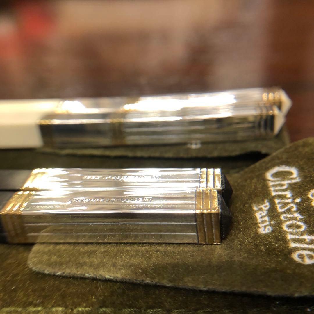 Christofle 箸 ペア　黒　白　夫婦箸