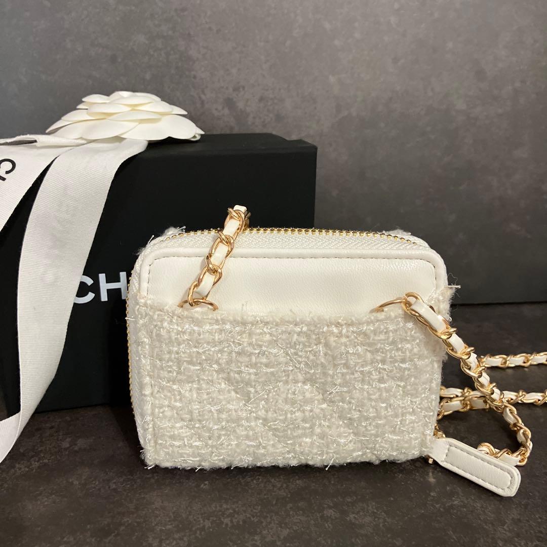 ツイード　ミニバック　ミニウォレット