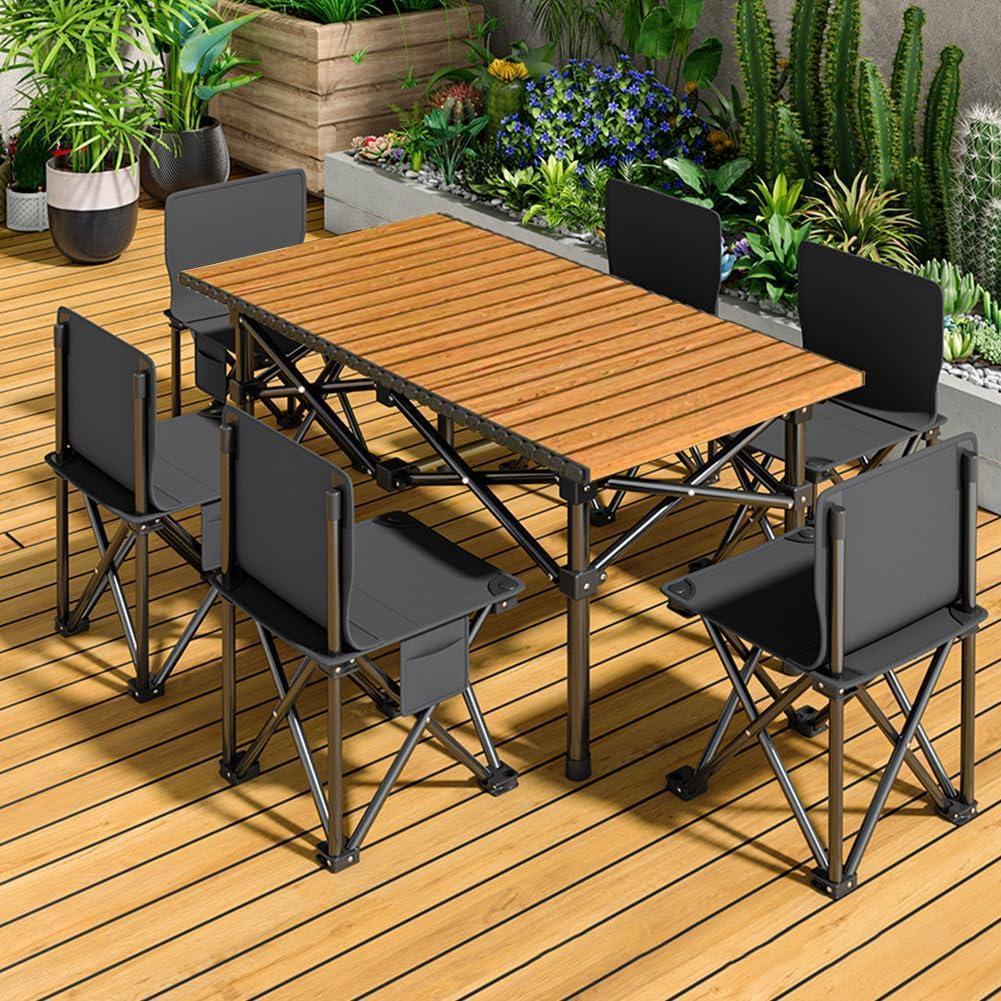 アウトドア テーブル チェアセット キャンプ テー ブル 7点