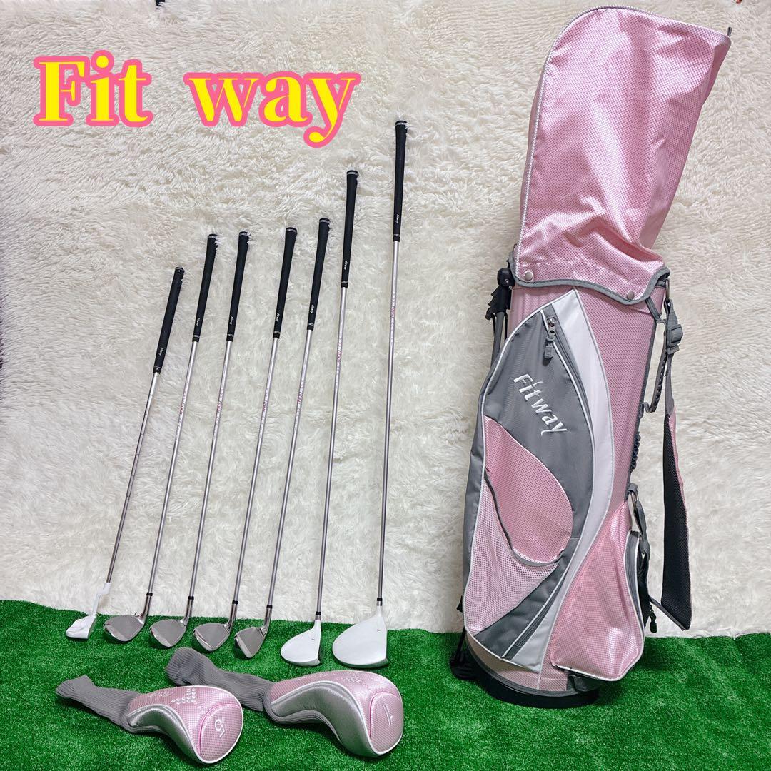 初心者向　Fitway レディースセット　7本 キャディバッグ付 すぐ始められる