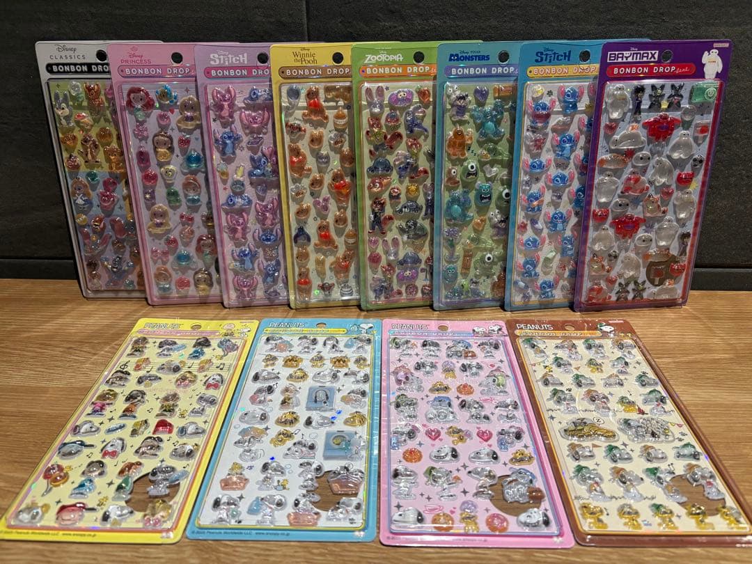 【23時まで！】ボンボンドロップシールディズニー第二弾スヌーピ【全12種】コンプ