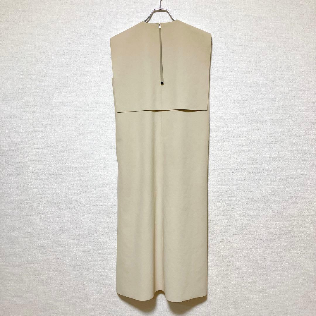 【23SS】HYKE エコスエードワンピース　ノースリーブ　アイボリー