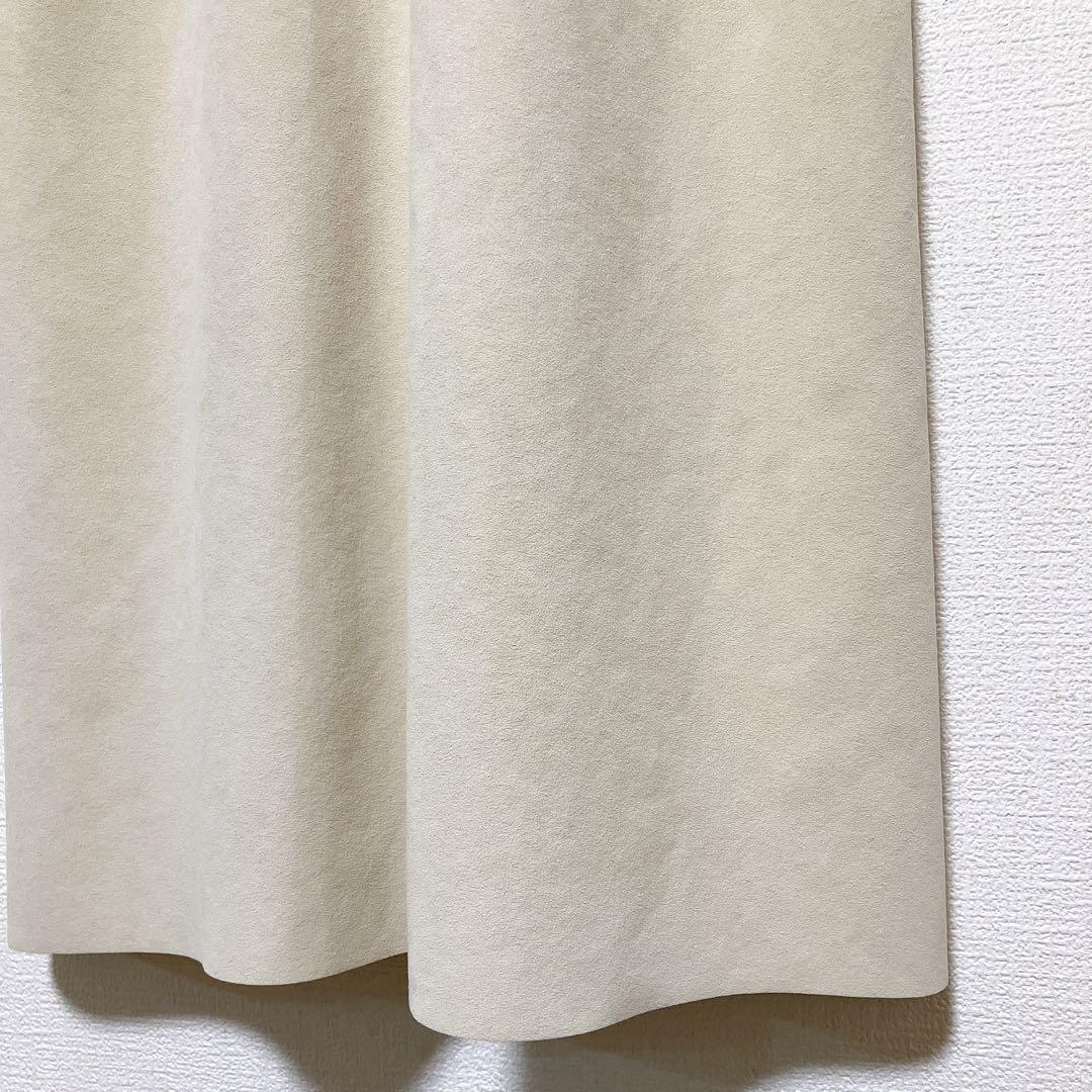 【23SS】HYKE エコスエードワンピース　ノースリーブ　アイボリー