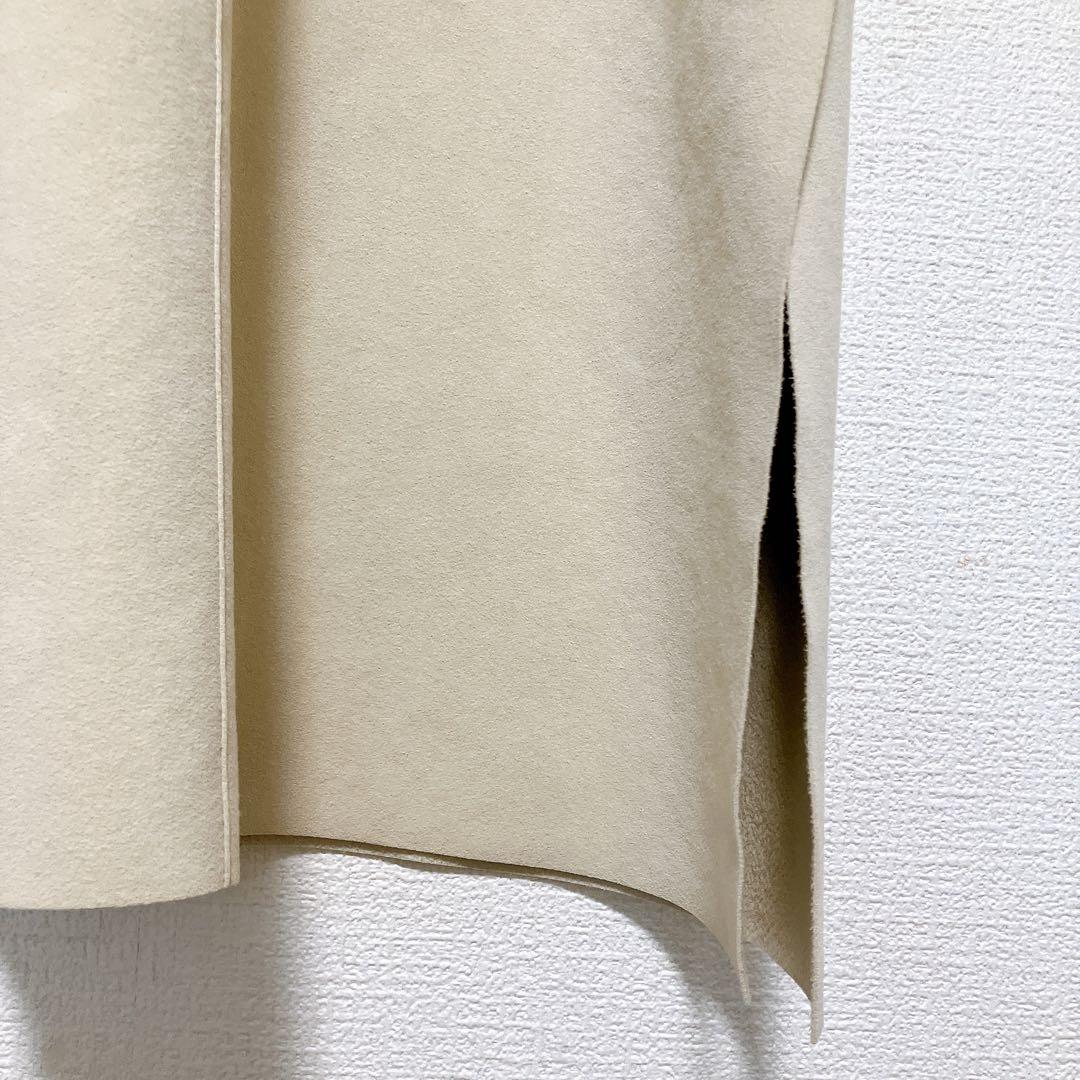 【23SS】HYKE エコスエードワンピース　ノースリーブ　アイボリー