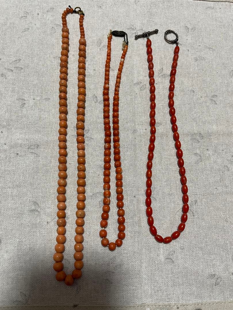 珊瑚？珊瑚風？ネックレス3点セット