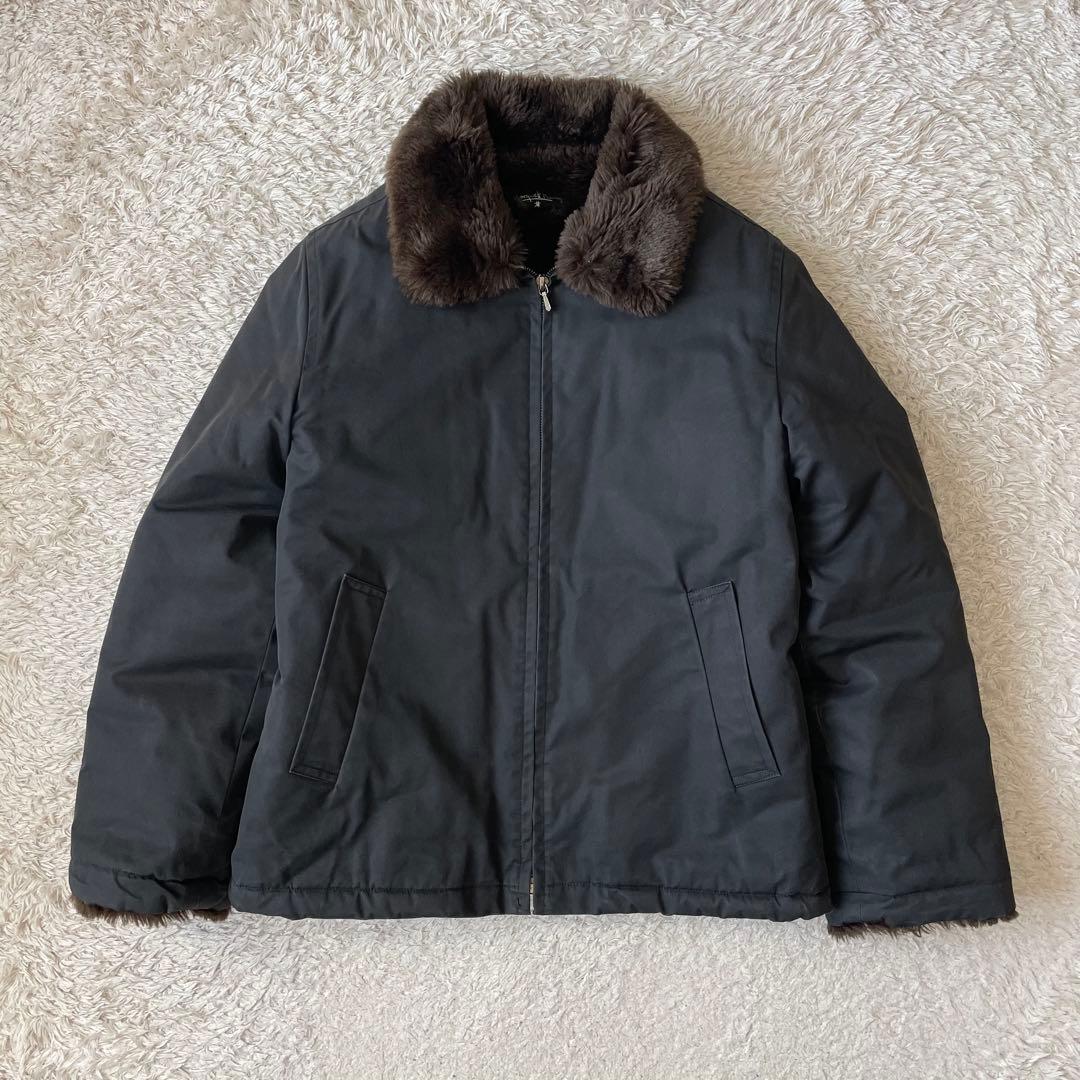 マーガレットハウエル 90s ファージャケット 2 ロクヨンクロス 黒