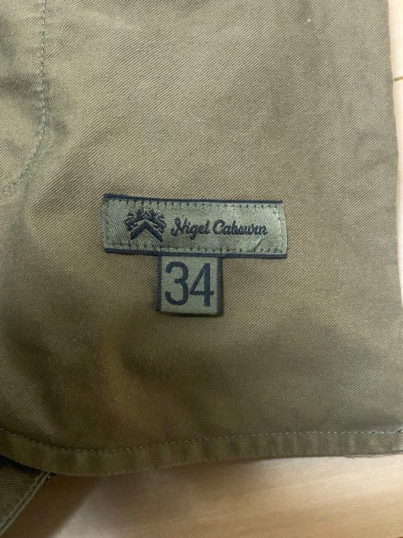 ナイジェルケーボン　アーミーカーゴパンツ カーキ 34 定価¥38,500