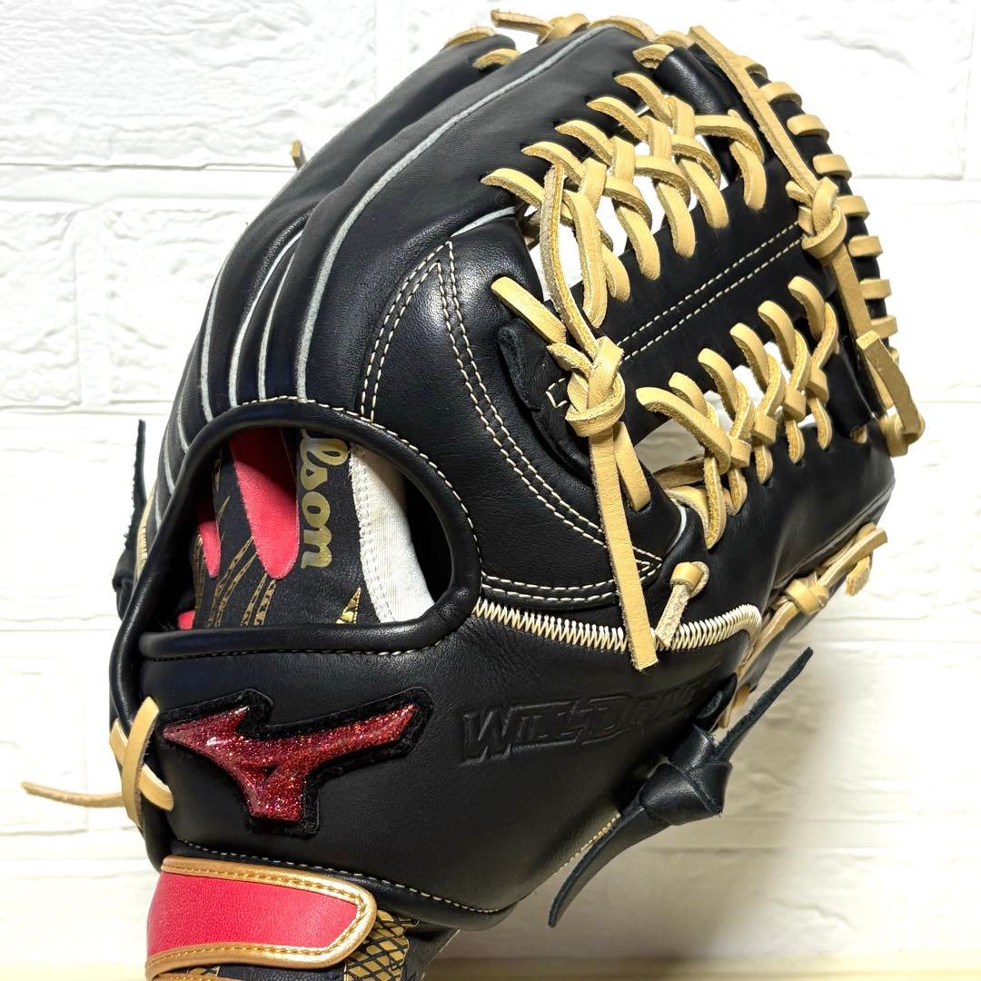 【美品】MIZUNO WILLDRIVE RED U-Plus 軟式 グローブ