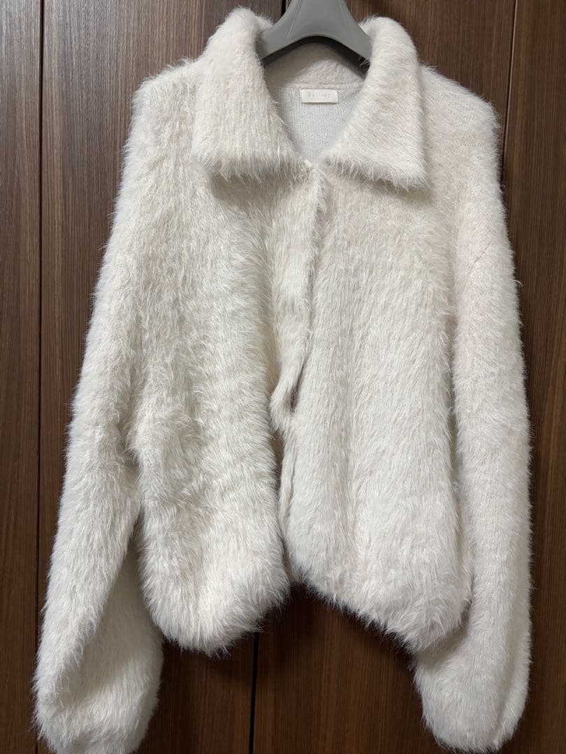 Ballsey フェザーヤーンステンカラーカーディガン