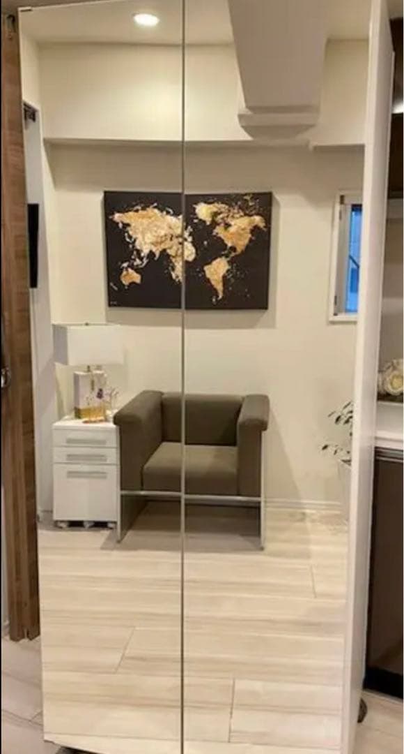 定価72050円　【美品・送料込み】クローゼット 移動式 ミラー扉 姿見 全身鏡