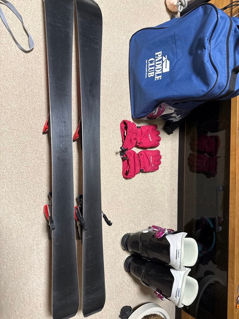 ATOMIC ジュニア用スキーセット 赤 110cm相当