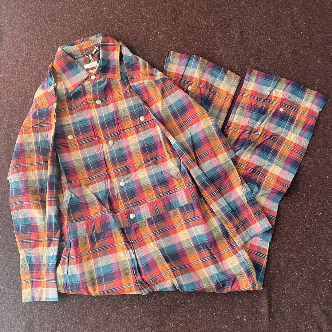 新品 ts(s)×Suicoke オールインワン M つなぎ マドラスチェック