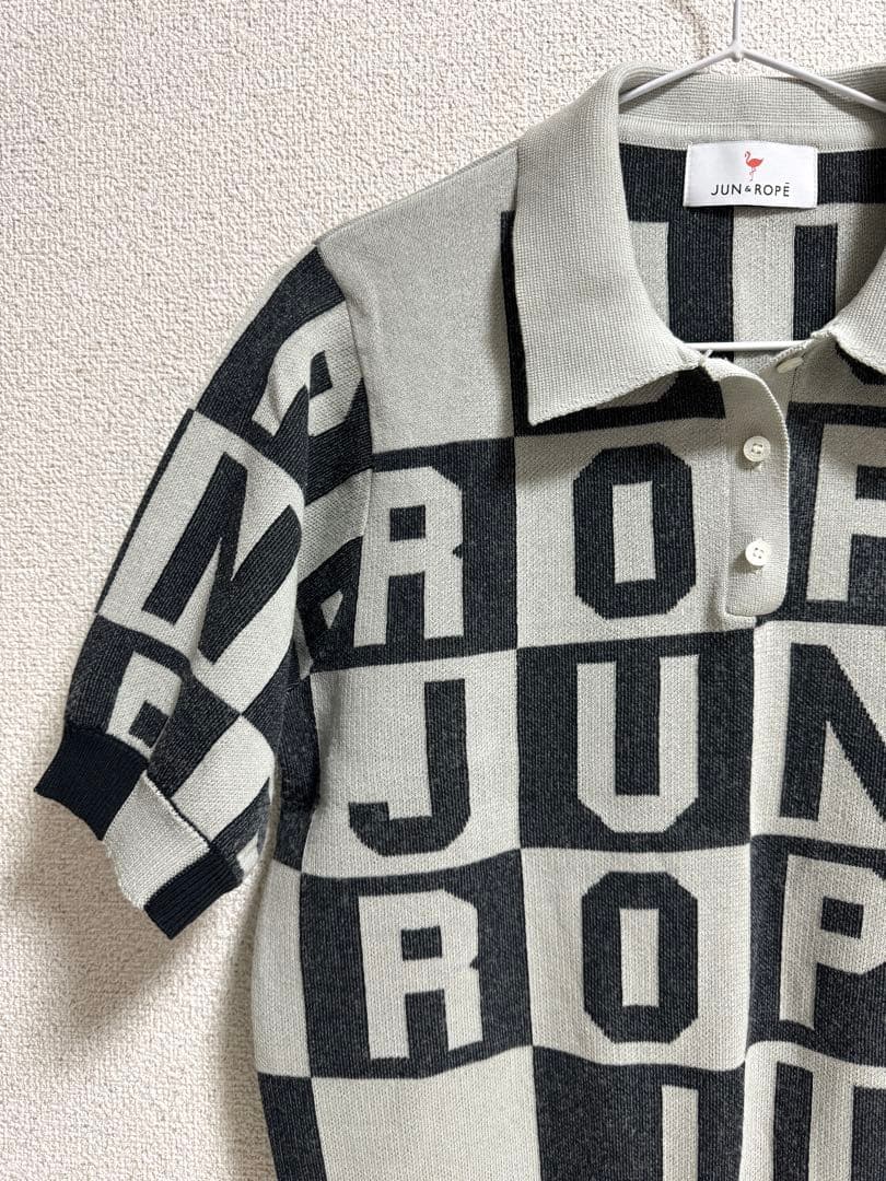 新品未使用●JUN&ROPE ポロシャツL ベージュグレー　ジュンロペ