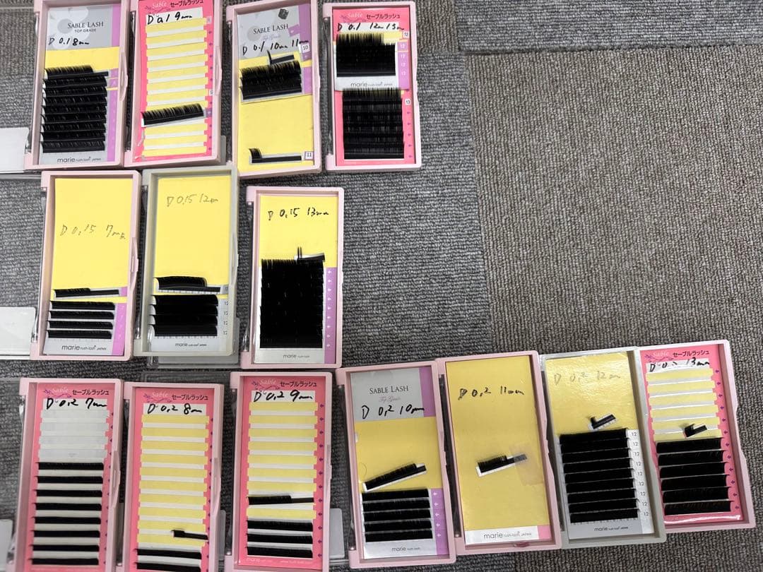 まつ毛エクステ 59ケースセット売り セーブル マツエク バラ売り可能 マツエク