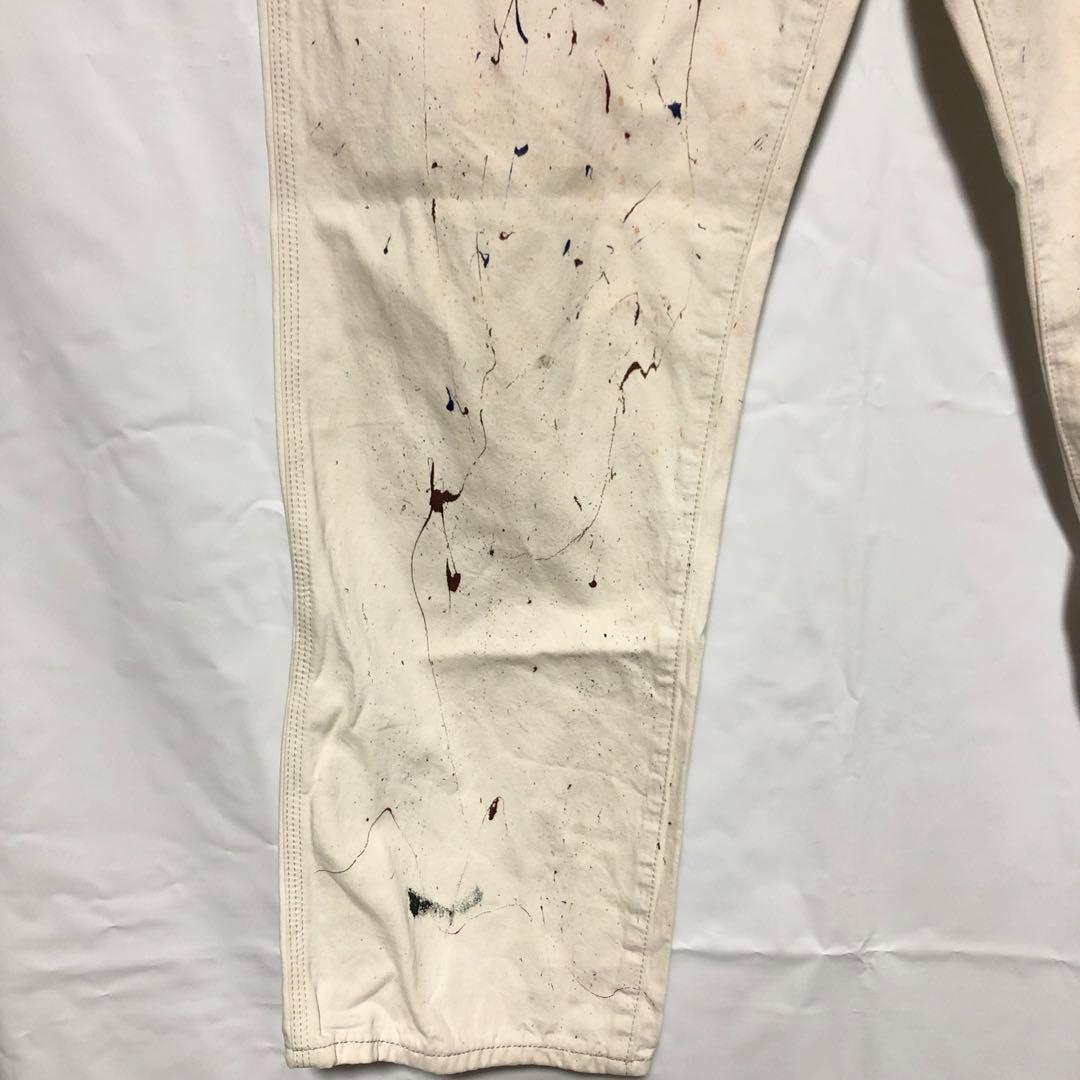 OLD GAP ホワイト ペイントスプラッター ペンキ　ワークパンツ