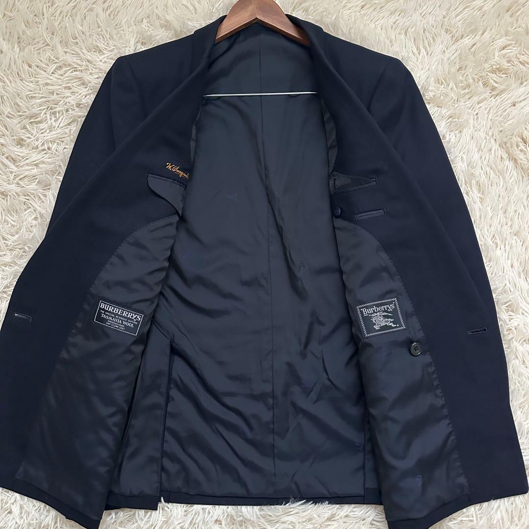 美品✨バーバリー 紺ブレ ダブルブレスト 金ボタン テーラードジャケット L