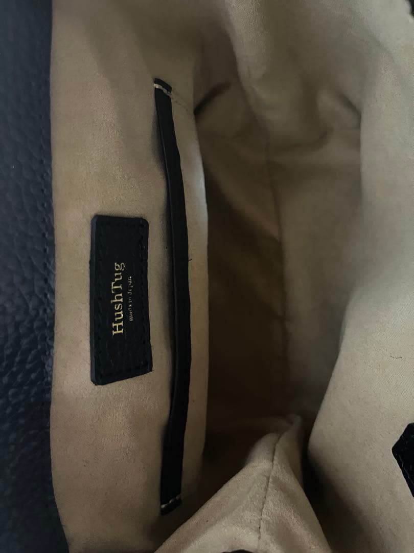 HushTag巾着レザーバッグ