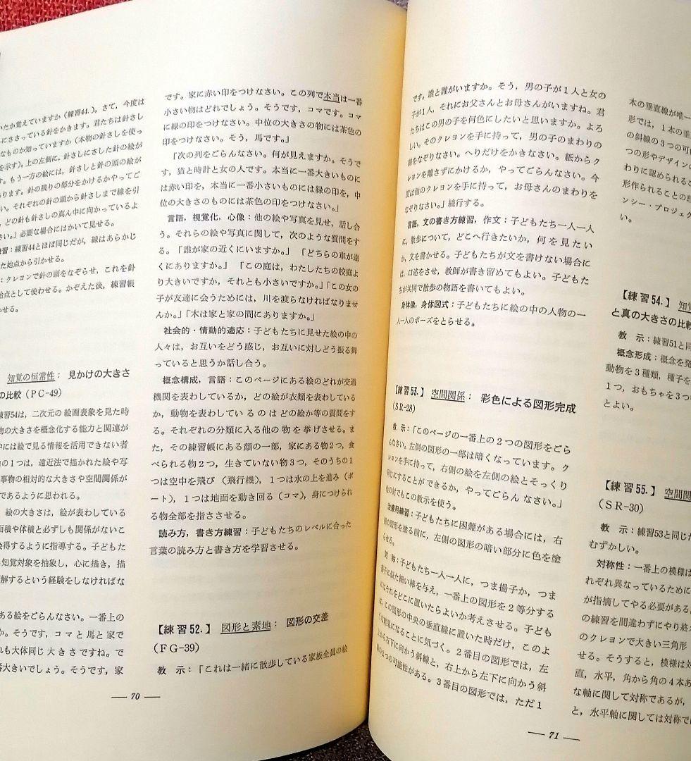 希少 フロスティッグ視知覚能力促進法 学習ブック 検査用紙 ビジョン TOSS