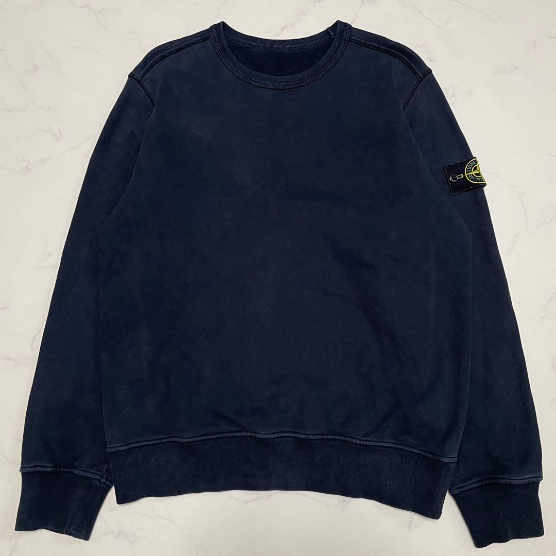 STONE  コットン　クルーネック　トレーナー　ネイビー　Mサイズ