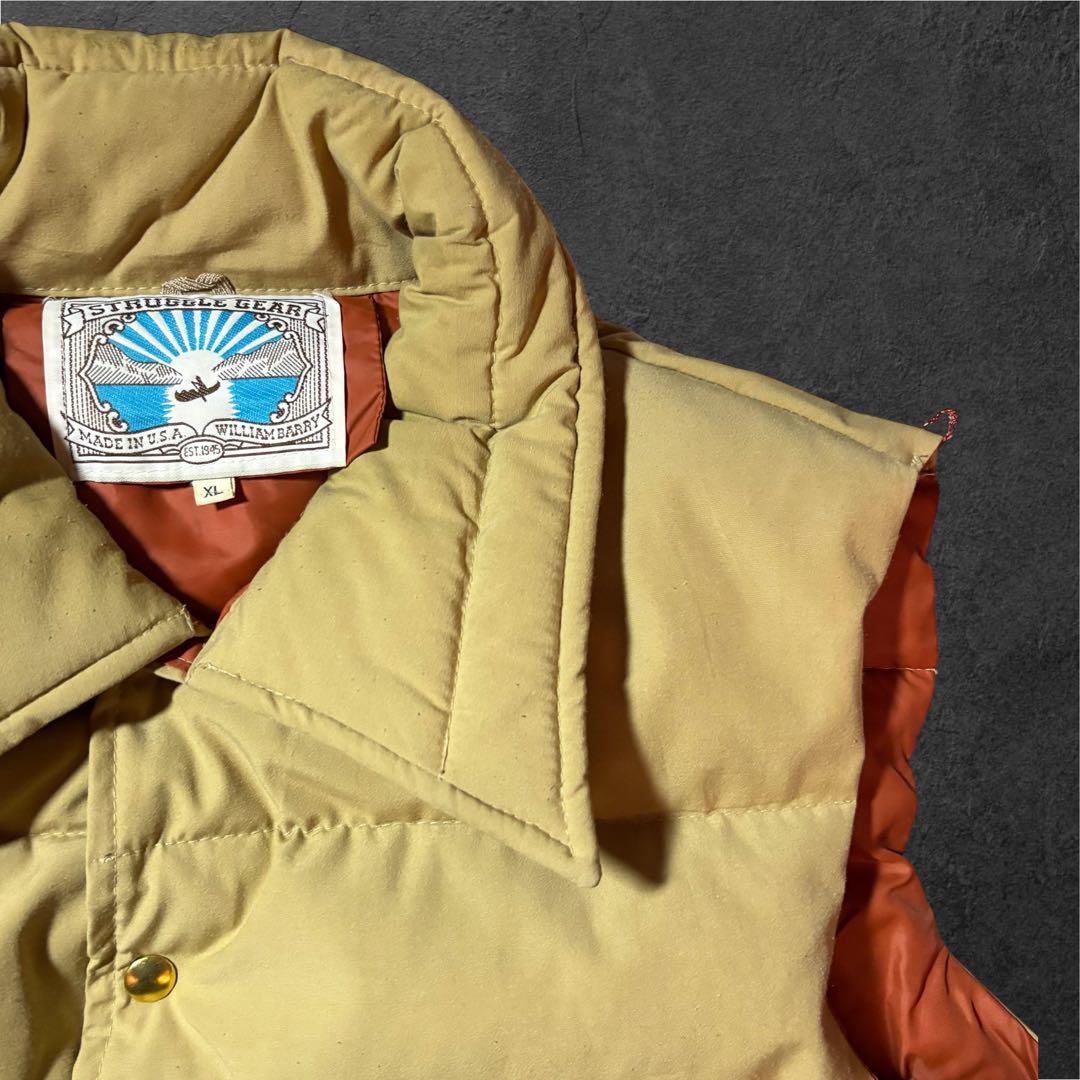 70s80WILLIAMBARRYダウンベストUSA製STRUGGLE GEAR