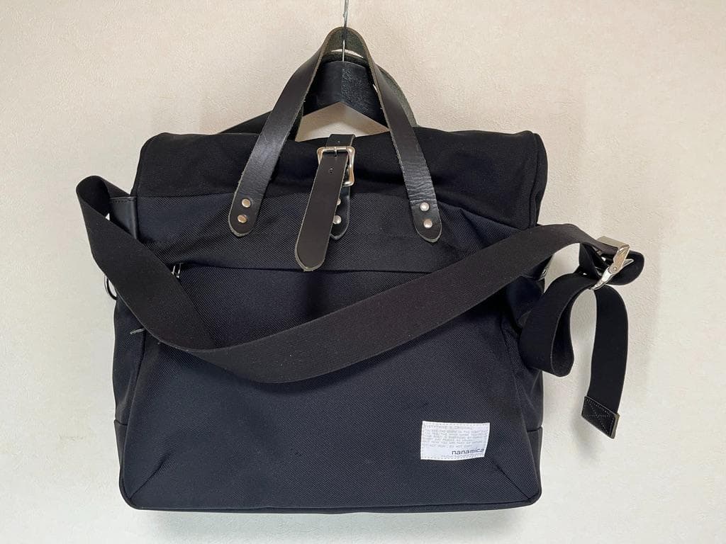 nanamica ブリーフケース 黒 日本製 CORDURA