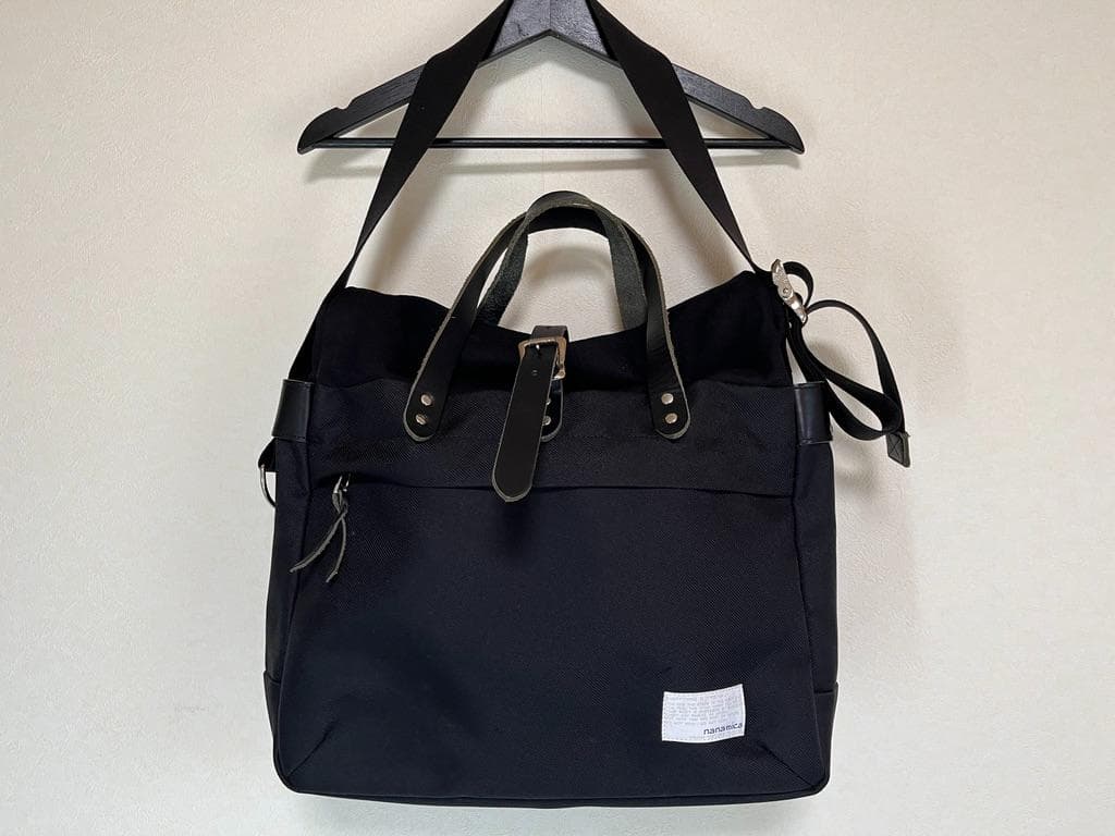 nanamica ブリーフケース 黒 日本製 CORDURA