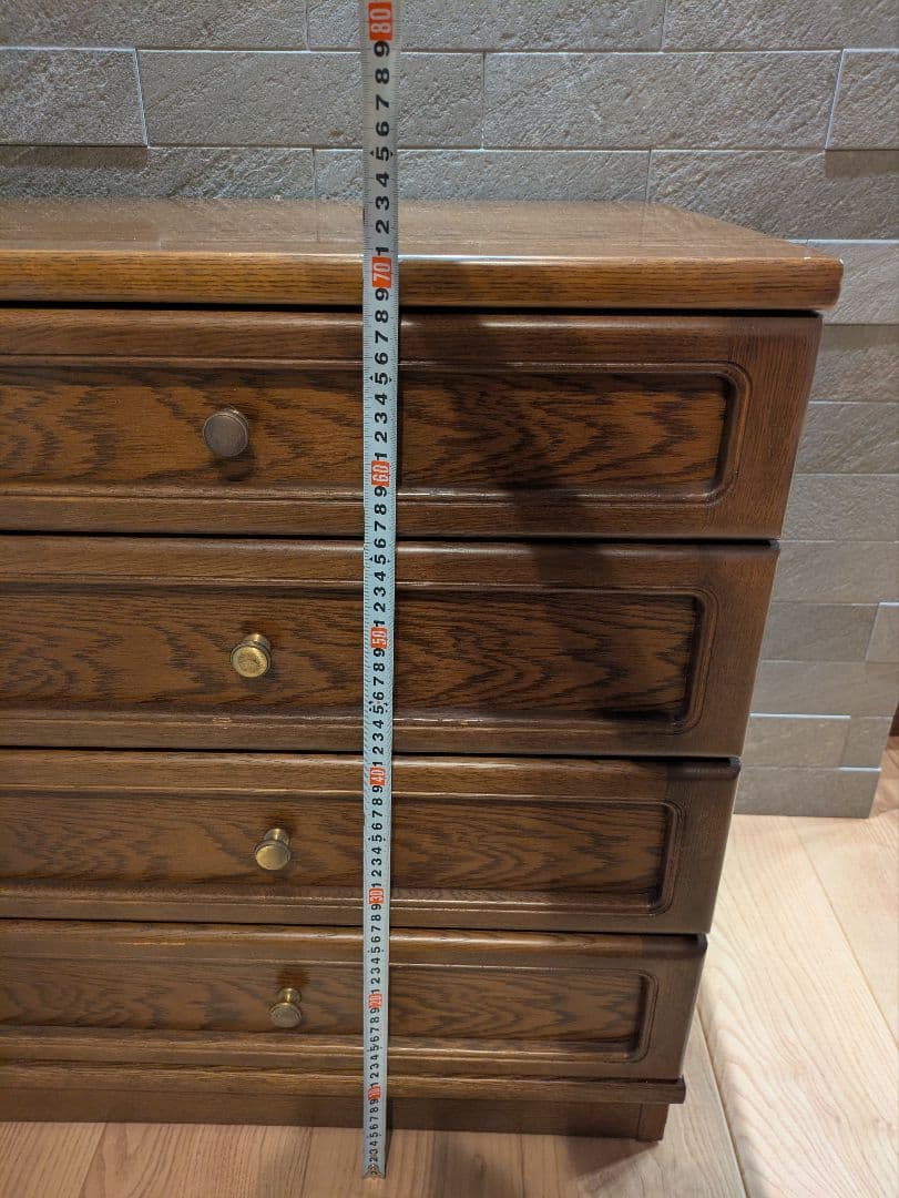 【karimoku】カリモク 4段 木製チェスト 小型タンス クラシックデザイン