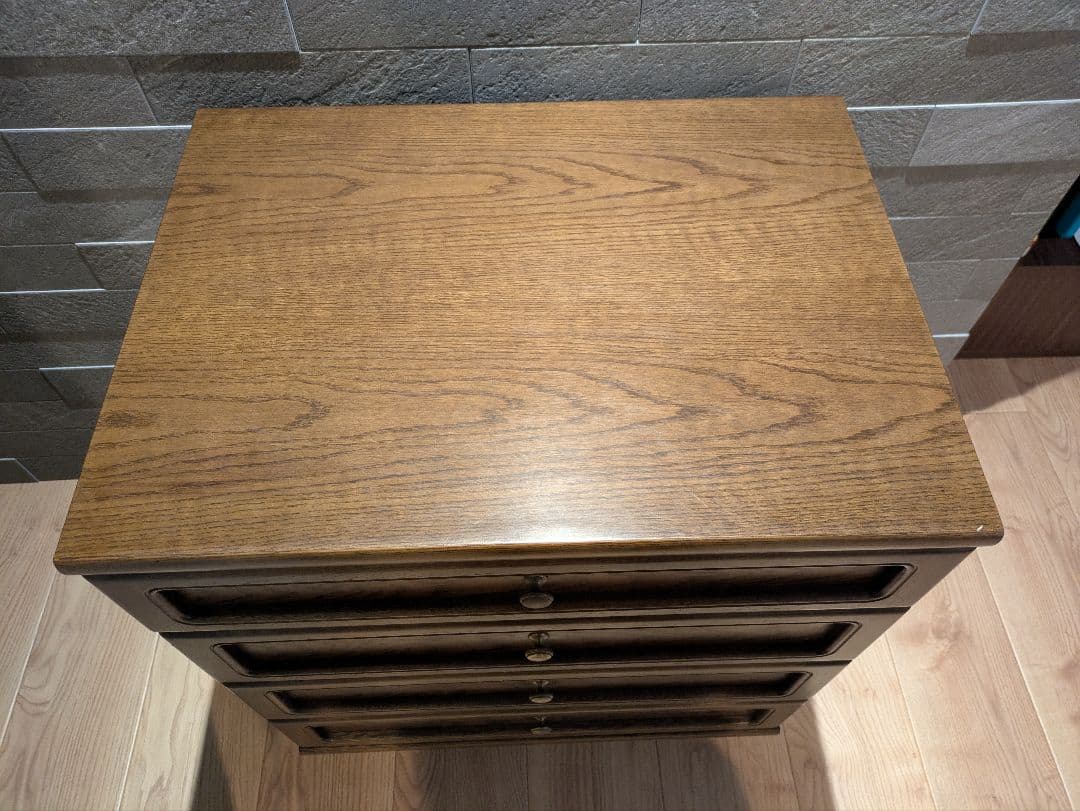 【karimoku】カリモク 4段 木製チェスト 小型タンス クラシックデザイン