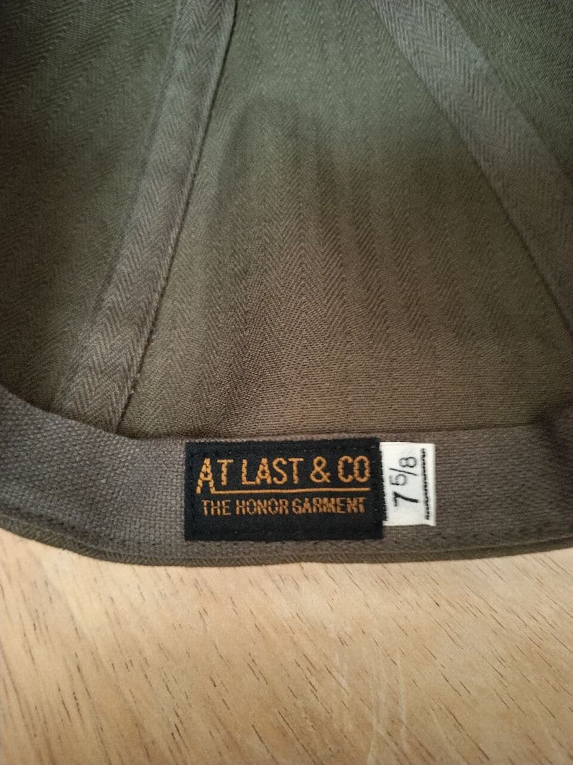 アットラストワークキャップオリーブ