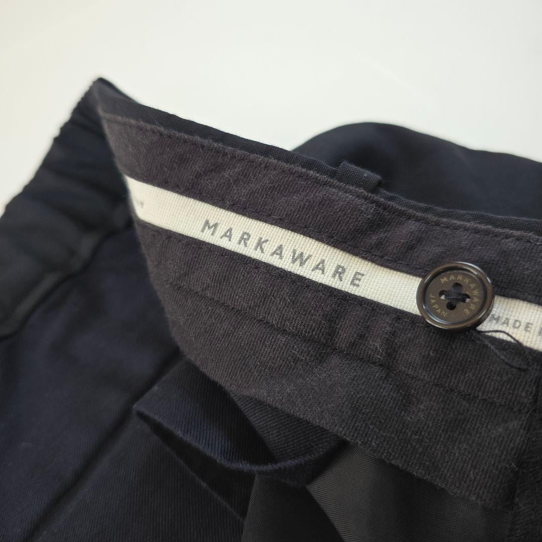 高級◎極美品★マーカウェア　ペグトップテーパードスラックス　3.3万　L　ウール