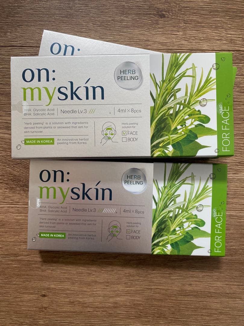 新品未開封on: myskin オンマイスキン ハーブピーリング 顔用3箱セット
