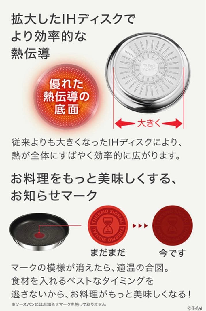 ティファール　ステンレス　アンリミテッド　フライパン　22cm 26cm