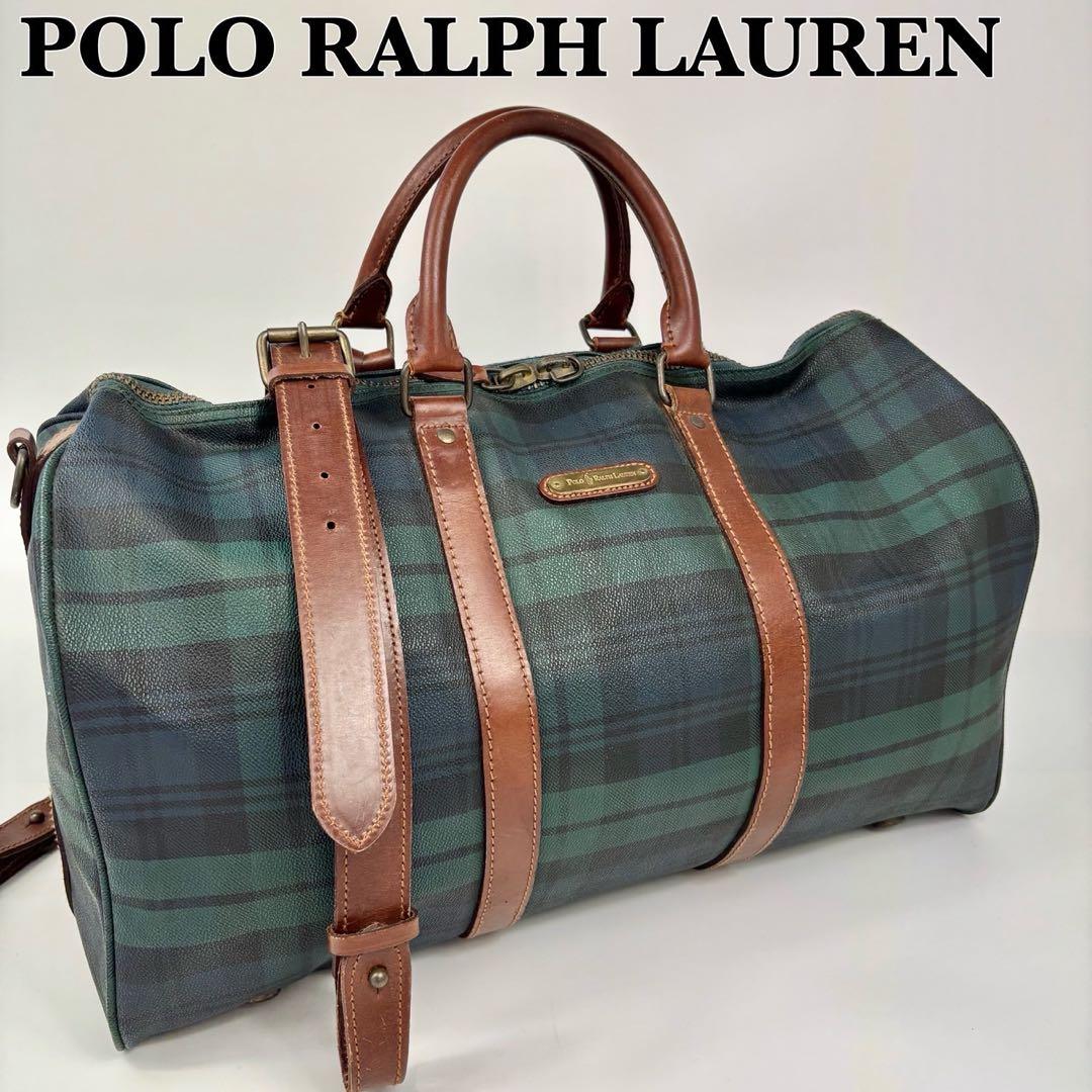 美品　POLO RALPH LAUREN　330　ボストンバッグ　チェック