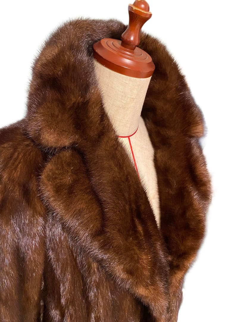 ミンク　リアルファーコート　ロング丈 M Lサイズ