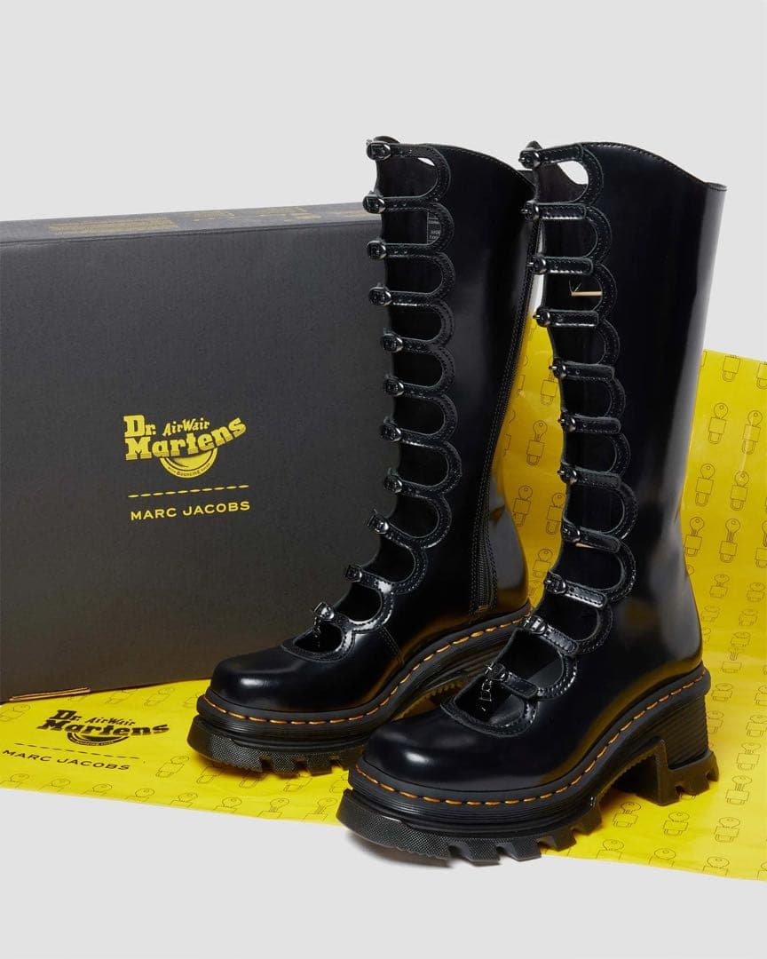 Dr. Martens x Marc Jacobs ブラックロングブーツ 箱付き