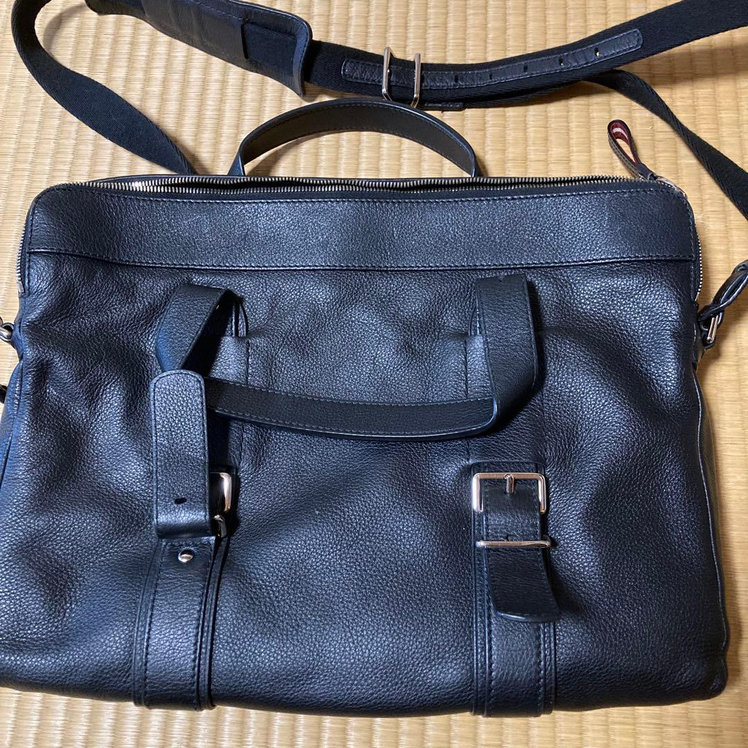 BALLY バリー レザー ショルダーバッグ 斜め掛けカバン 皮革鞄 ブラック