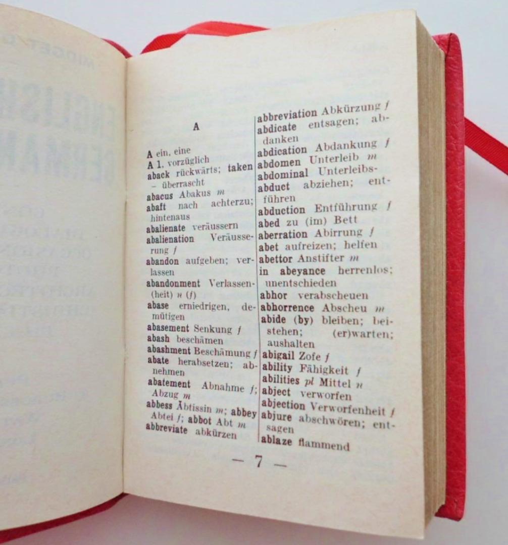 豆本 BURGESS & BOWES MIDGET Dictionary