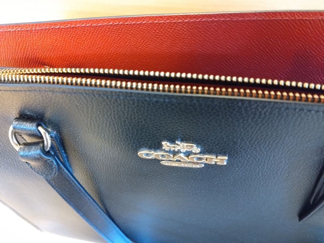 himawari☆COACH トートバッグ 黒 レザー